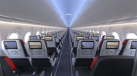 inside air canada plane.
